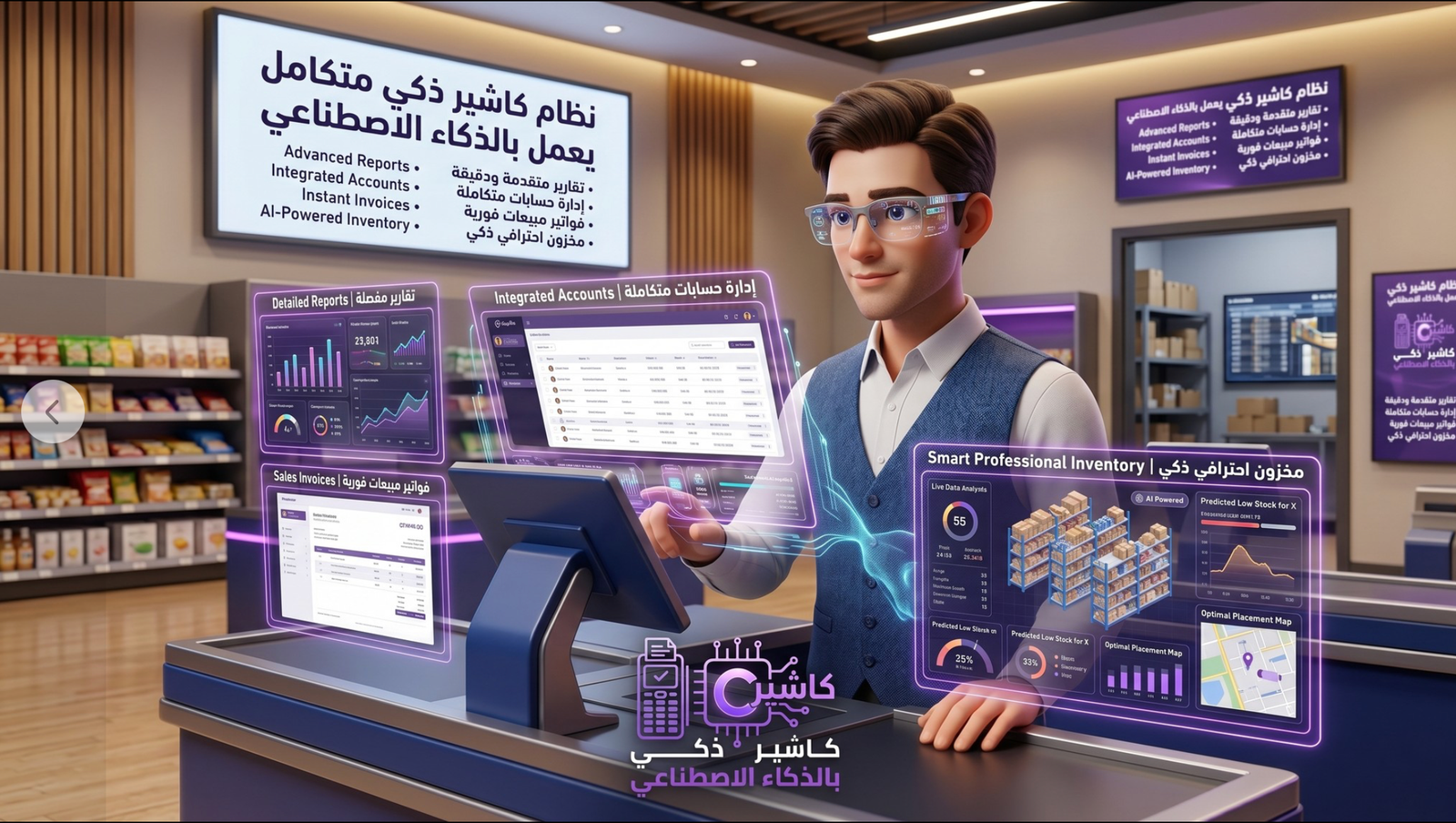 لوحة تحكم كاشير الأصول